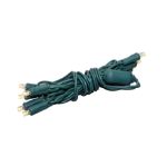 10 Light Non Connectable Warm White LED Mini Lights Green Wire