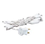 10 Light Non Connectable Pure White LED Mini Lights White Wire