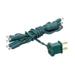 10 Light Non Connectable Pure White LED Mini Lights Green Wire