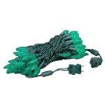 *NEW* TrueTwinkle® Green 70 LED C6 Strawberry Mini Lights Commercial Grade on Green Wire