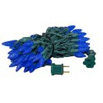 *NEW* TrueTwinkle® Blue 70 LED C6 Strawberry Mini Lights Commercial Grade on Green Wire