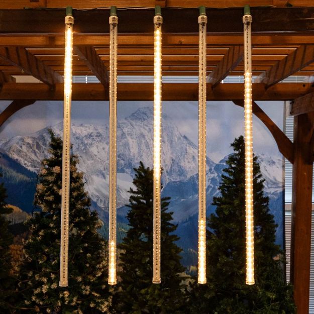 36" LED Cascading Meteor Starfall Tube Warm White Pack of 5