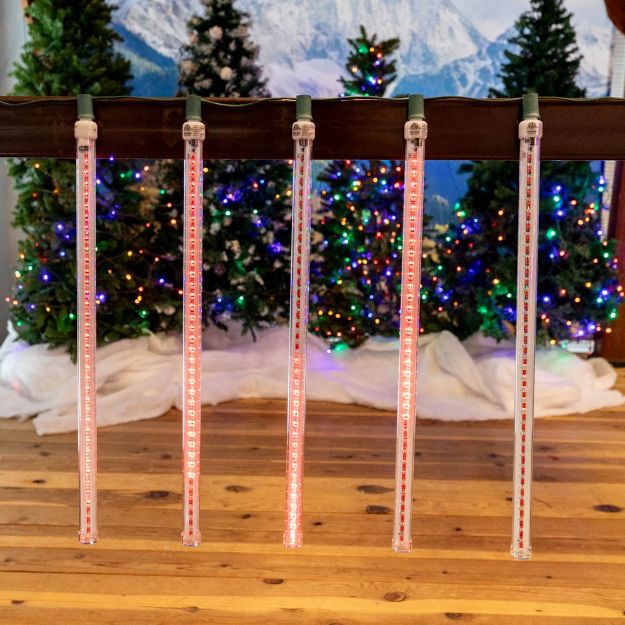 24" LED Cascading Meteor Starfall Tube Red Pack of 5