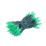 Coaxial Green 70 LED C6 Strawberry Mini Lights Commercial Grade on Green Wire