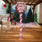 60 in. Santa Stop Sign Decoration with LED Lights