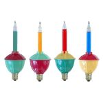 Traditional Classic Bubble Light Set 8 Lamps Red/Blue/Orange/Green