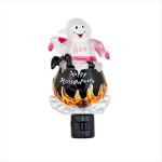Halloween Night Light - Ghost in Cauldron - Swivel Plug w/LED Bulb