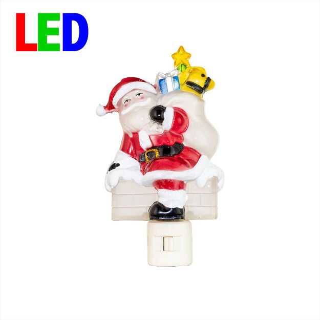 Christmas Night Light - Santa - Swivel Plug w/LED Bulb