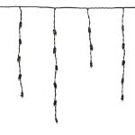 Purple/Lime/Orange LED Icicle Lights on Black Wire 70 Bulbs