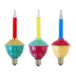 Red/Blue/Yellow Classic Bubble Light With Multi Base Replacements 3 Pack 