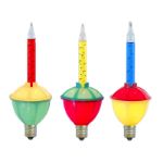 Red/Blue/Yellow Classic Bubble Light With Multi Base Replacements 3 Pack 
