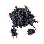 Commercial Grade Wide Angle 50 LED Rainbow Color 17' Long on Black Wire