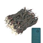 Clear Multi Function Chasing Christmas Lights Brown Wire