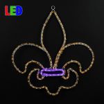 24" Fleur-De-Lis LED Mardi Gras Motif