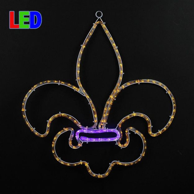 24" Fleur-De-Lis LED Mardi Gras Motif