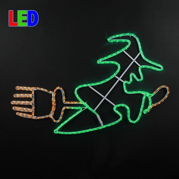 40" Flying Witch LED Rope Light Motif 