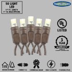 Commercial Grade Wide Angle 50 LED Yellow/Red/Orange 17' Long on Brown Wire