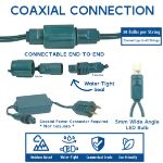 Coaxial 50 LED Warm White 4" Spacing Black Wire