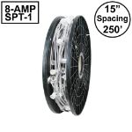 Novelty Lights C7 250' Spool 15" Spacing 8 Amp White Wire