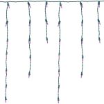 Pink LED Icicle Lights on Green Wire 150 Bulbs
