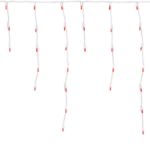 Red LED Icicle Lights on White Wire 150 Bulbs