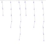 Purple LED Icicle Lights on White Wire 150 Bulbs