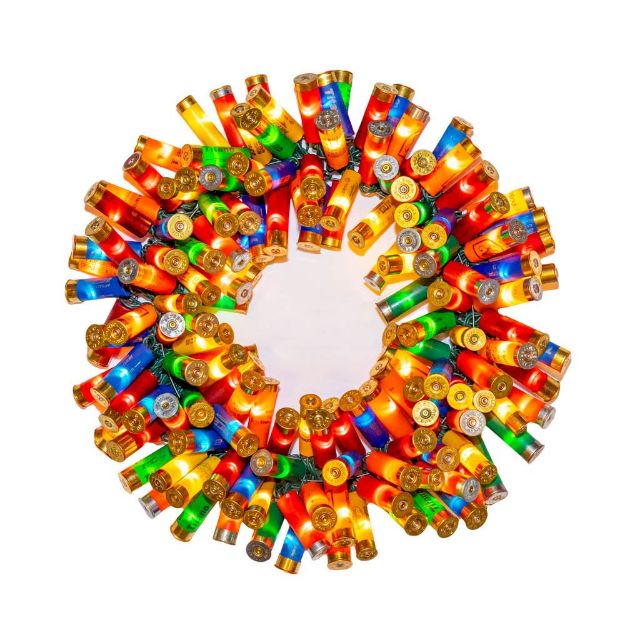 16" Multi Color LED Shotgun Shell Wreath