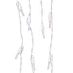 Red LED Icicle Lights on White Wire 150 Bulbs