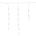 Blue LED Icicle Lights on White Wire 70 Bulbs