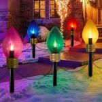 Jumbo LED C7 Multi Color Pathway Light Set