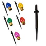 Jumbo LED C7 Multi Color Pathway Light Set