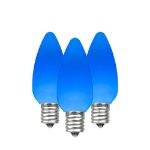 C9 - Light Blue - Ceramic (plastic) LED Replacement Bulbs - 25 Pack