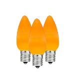 C9 - Orange - Ceramic (plastic) LED Replacement Bulbs - 25 Pack