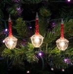 Red Bubble Light With Silver Glitter Replacements 3 Pack 