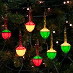 Red and Yellow Bubble Light With Silver Glitter Replacements 3 Pack 