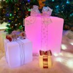 4 Inch Plastic LED Cube, RGBW, Rechargeable, Waterproof, Remote Controlled