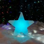 16 Inch Plastic LED Star, RGBW, Rechargeable, Waterproof, Remote Controlled