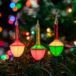 Red and Yellow Classic Bubble Light With Multi Base Replacements 3 Pack 