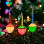 Red/Blue/Yellow Classic Bubble Light With Multi Base Replacements 3 Pack 