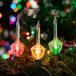 Clear Classic Bubble Light With Clear Multi Base Replacements 3 Pack 