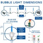 Traditional Classic Bubble Light Set 7 Lamps Red/Yellow
