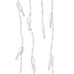 Coaxial Multi Color LED Icicle Lights on White Wire 150 Bulbs