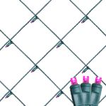 Pink LED Net Lights 4x6 Green Wire