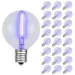 Black Light LED Filament G50 Globe Bulbs - 25pk