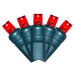 Red LED Net Lights 4x6 Green Wire