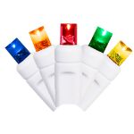 Multi LED Net Lights, White Wire 4x6