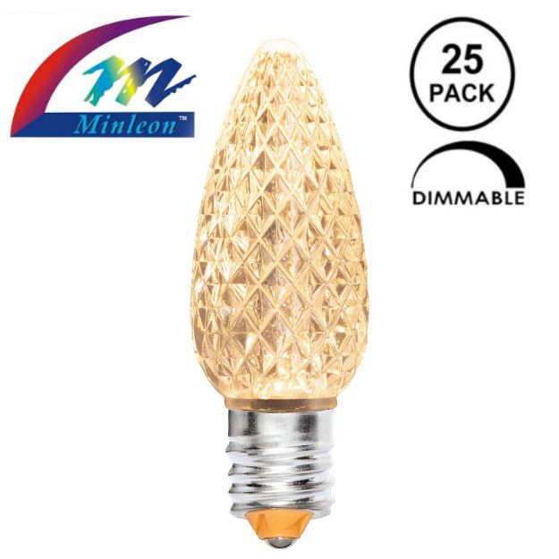 *Minleon* Sun Warm White C9 LED Replacement Bulbs 25 Pack 