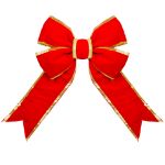 18" Red w/Gold Trim 3D Bow