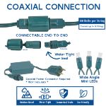 Coaxial 25 LED Red 6" Spacing Green Wire