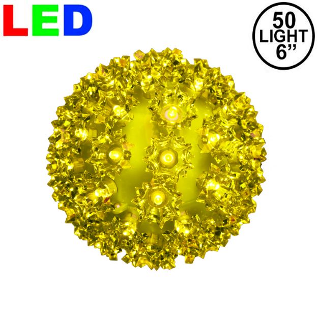 50 Yellow LED 6" Sphere